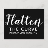 コロナウイルスの世界的流行と戦うカーブを平らにする ポストカード (正面)