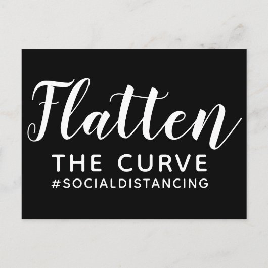 コロナウイルスの世界的流行と戦うカーブを平らにする ポストカード (正面)