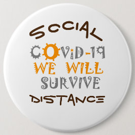 コロナウイルスの健康パンデミック生き延び 缶バッジ
