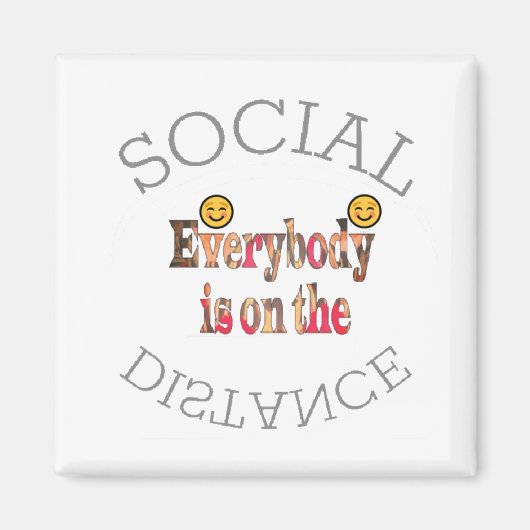 コロナウイルスの社会的距離W'll 生き延び COVID-19 マグネット (正面)