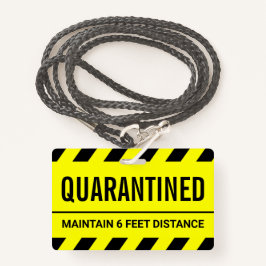 コロナウイルスの自己隔離の検疫 バッジ