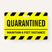 コロナウイルスの自己隔離の検疫 バッジ (正面)