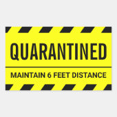 コロナウイルスの自己隔離の検疫 長方形シール (正面)