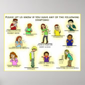 コロナウイルスの視覚症状ポスター ポスター (正面)