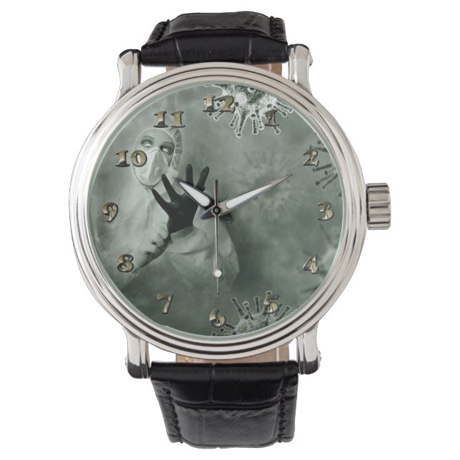 コロナウイルスナース 腕時計 (正面)