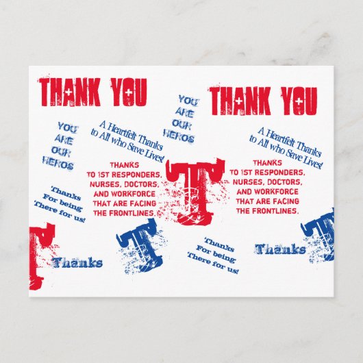 コロナウイルスヒーローたち ポストカード (正面)