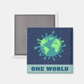 コロナウイルスワンワールド マグネット (正面/裏面)