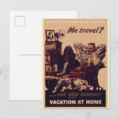 コロナウイルスヴィンテージレトロステイケーションステイセーフ ポストカード (正面/裏面)