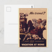 コロナウイルスヴィンテージレトロステイケーションステイセーフ ポストカード (正面/裏面)