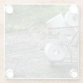 コロナウイルス保護マスク ガラスコースター (裏面)