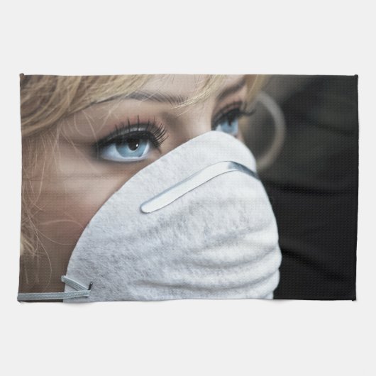 コロナウイルス保護マスク キッチンタオル (横)