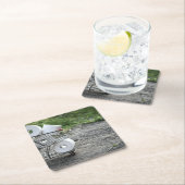 コロナウイルス保護マスク スクエアペーパーコースター (インサイチュ)