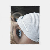 コロナウイルス保護マスク フリースブランケット (正面)