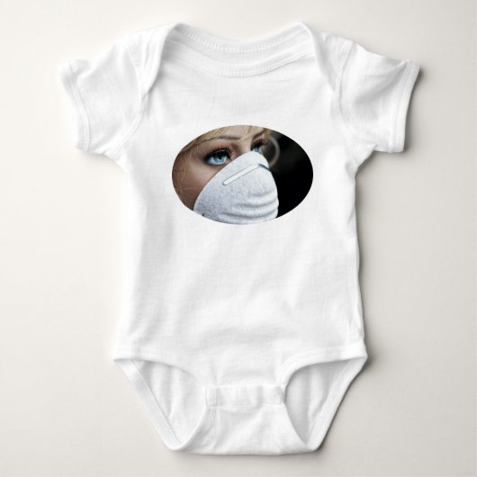 コロナウイルス保護マスク ベビーボディスーツ (正面)