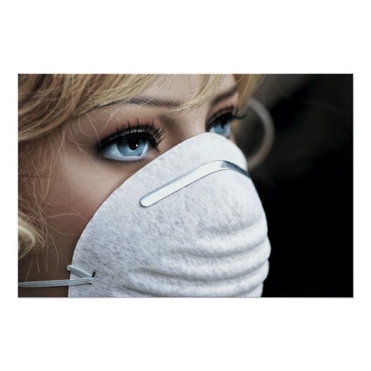 コロナウイルス保護マスク ポスター (正面)