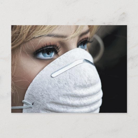 コロナウイルス保護マスク ポストカード (正面)