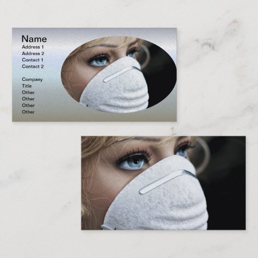 コロナウイルス保護マスク 名刺 (正面/裏面)
