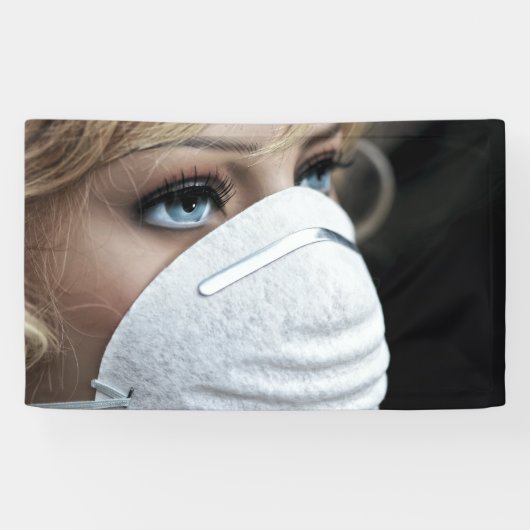 コロナウイルス保護マスク 横断幕 (横)