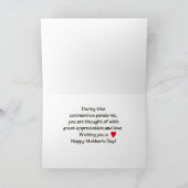 コロナウイルス分離リスの母の日 カード (内部)