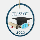 コロナウイルス大学院マスクCOVID 2020年度クラス セラミックオーナメント (左)