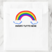 コロナウイルス希望レインボーウイルスandra tuttto benco 長方形シール (バッグ)