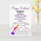 コロナウイルス時代の誕生日挨拶 カード (黄色い花)