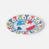 コロナウイルス流行世界 ペーパープレート (アングル)