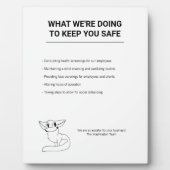 コロナウイルス用安全標識フリー立設イーゼル フォトプラーク (正面)