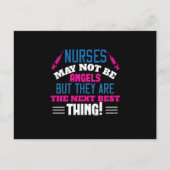 コロナウイルス看護師 - 看護師は天使ではないかも ポストカード (正面)