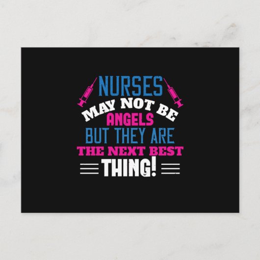 コロナウイルス看護師 - 看護師は天使ではない ポストカード (正面)