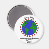 コロナウイルス磁石 マグネット (正面/裏面)