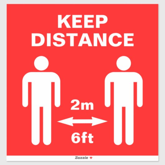 コロナウイルス社会的分布床標識 シール (シート)