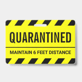 コロナウイルス自己隔離検疫 バッジ (裏面)