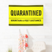 コロナウイルス自己隔離検疫 横断幕 (インサイチュ)