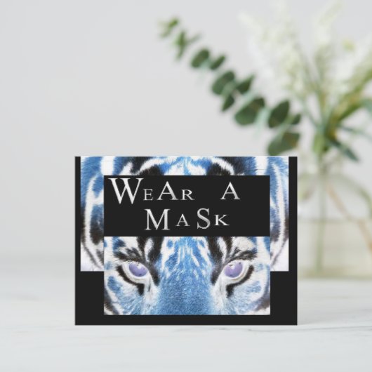 コロナウイルス衣服Aマスク ポストカード (スタンド正面)