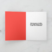 コロナウイルス顔マスクのメリークリスマスリス シーズンカード (内部)