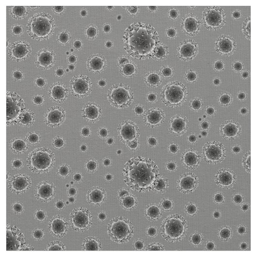 コロナウイルス – グレー ファブリック (クローズアップ)