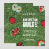 コロナウイルス　卒業パーティー　ロックパーティー　カー・パレード 招待状 (正面/裏面)