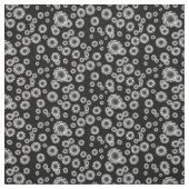 コロナウイルス – 白黒 ファブリック (見本)