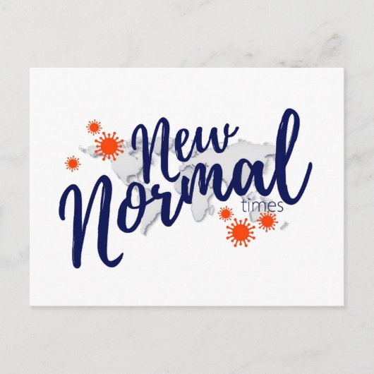 コロナウイルスCovid 19パンデミック新正常 ポストカード (正面)