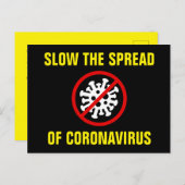 コロナウイルスCovid 19拡散を遅くカスタムする ポストカード (正面/裏面)