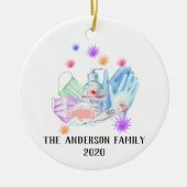 コロナウパーソナライズされたイルス2020コビデクリツマス セラミックオーナメント (正面)