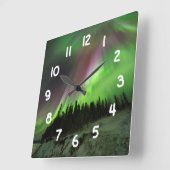 コロナオーロラ スクエア壁時計 (傾斜)