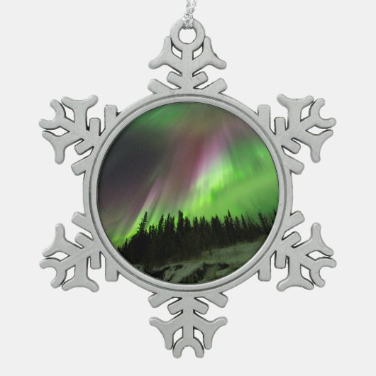 コロナオーロラ スノーフレークピューターオーナメント (正面)