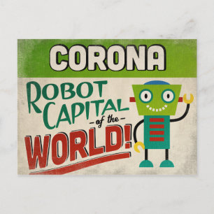 コロナカリフォルニアロボット – おもしろいヴィンテージ ポストカード