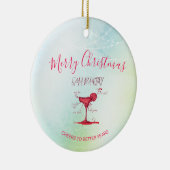 コロナクリスマスホリデークレンティニマルティニグリーン セラミックオーナメント (右)