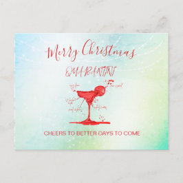 コロナクリスマスホリデーグリーンクアルテニマルティーニ ポストカード