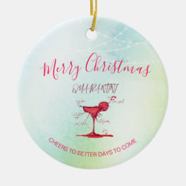 コロナクリスマスホリデーグリーンクレンティニマルティーニ セラミックオーナメント