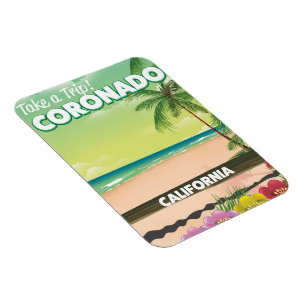 コロナドカリフォルニアビーチ旅行ポスター マグネット