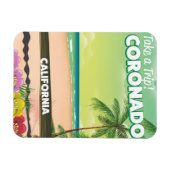 コロナドカリフォルニアビーチ旅行ポスター マグネット (横)